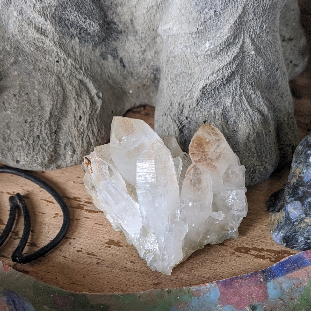 Dreamcoat "Candy Corn" Lemurian Quartz Castle Sm Cluster